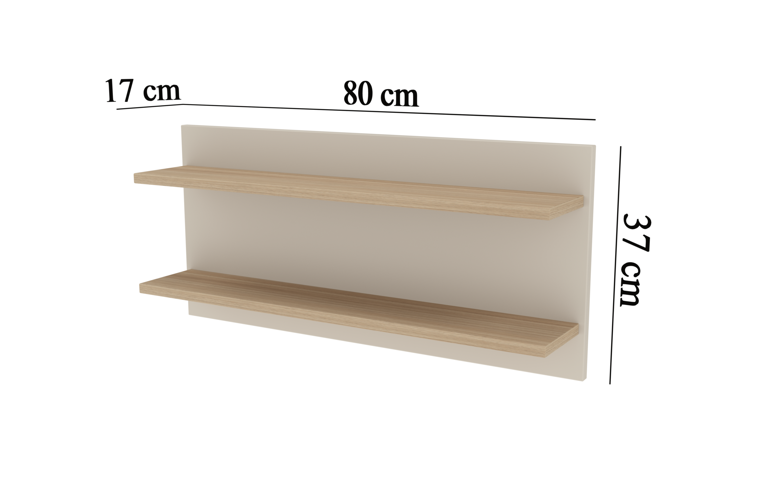 Sienna Cashmere - Wallshelf - dimensions